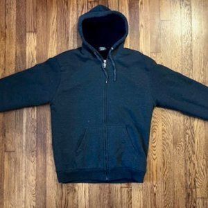 Men's Large Fleece Lined Medium Weight Hooded Winter Jacket